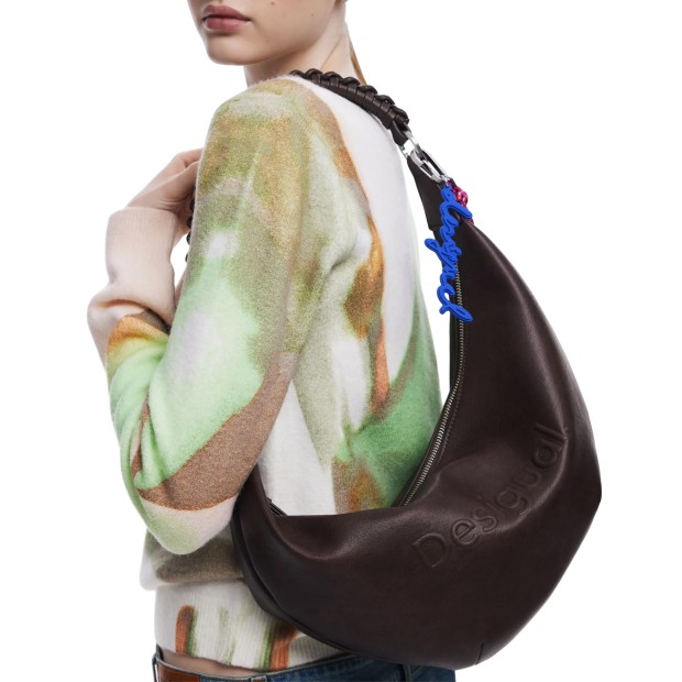 Desigual Mala Half Logo Zante Castanho