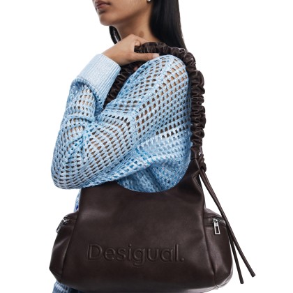 Desigual Mala Half Logo Montville Castanho