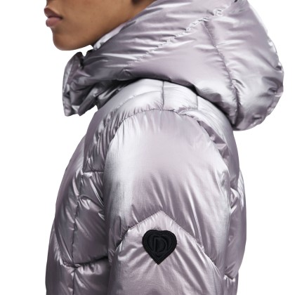 Desigual Casaco Padded Metalic Vermelho