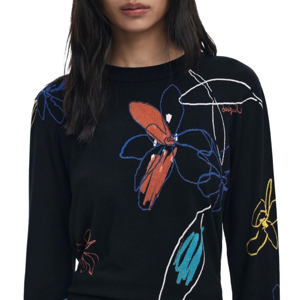 Desigual Camisola Arty Preto