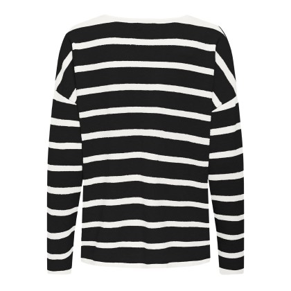 Only Camisola Amalio Life V-Neck Knt Black Cloud Danc Only Camisola Amalio Life V-Neck Knt Black Cloud Danc