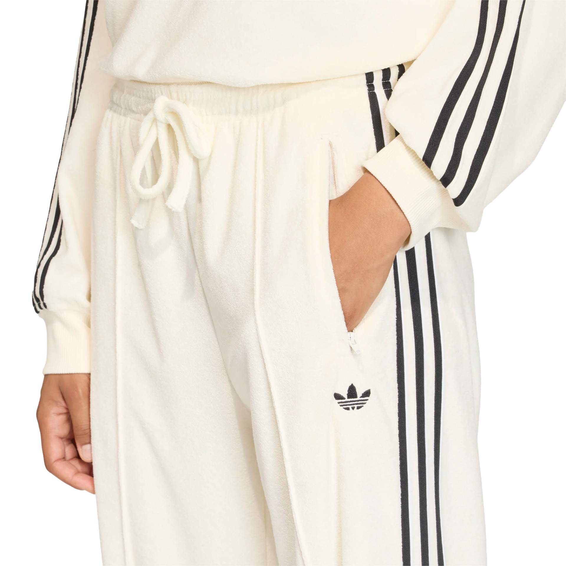 adidas Originals Calças Terry Towel Firebird Off White