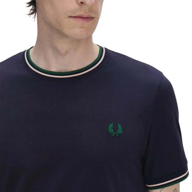 Fred Perry T-shirt Drkcr/lecr/lblgr