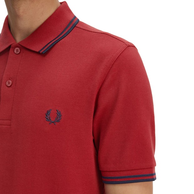 Fred Perry Polo Burtn Red/navy