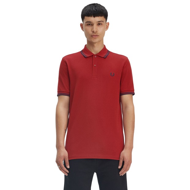 Fred Perry Polo Burtn Red/navy