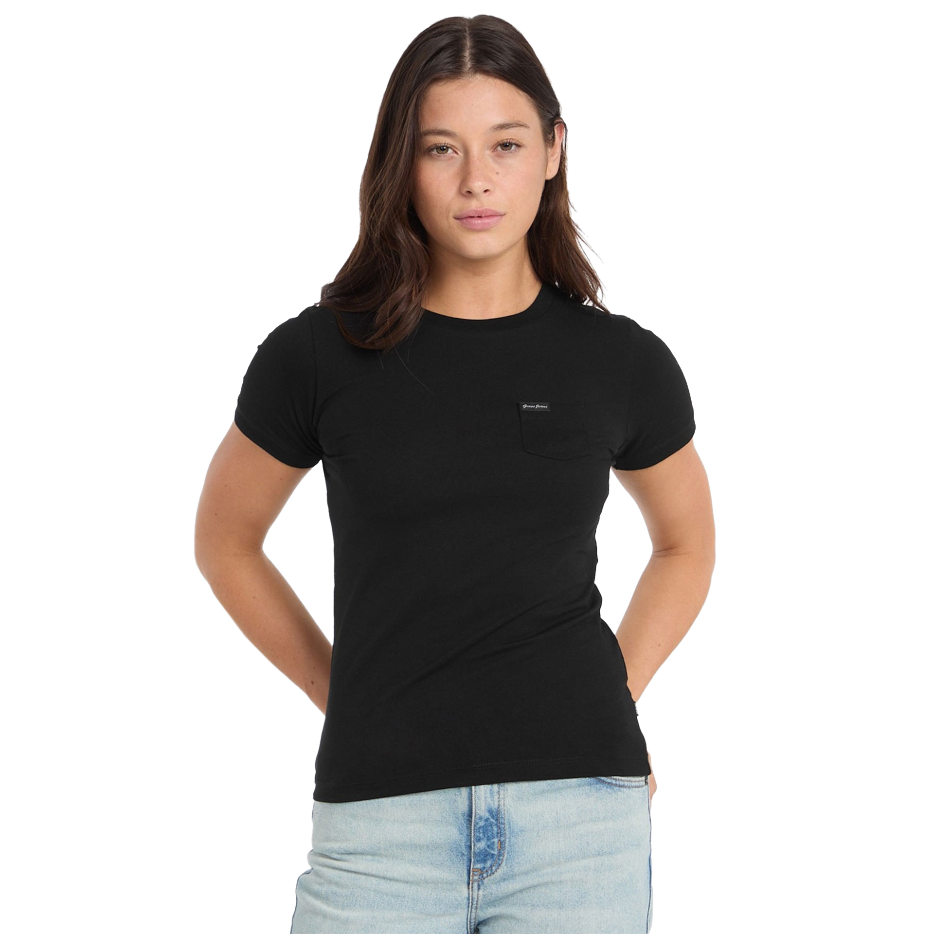 Guess T-shirt Slim Pkt Jet Black A996
