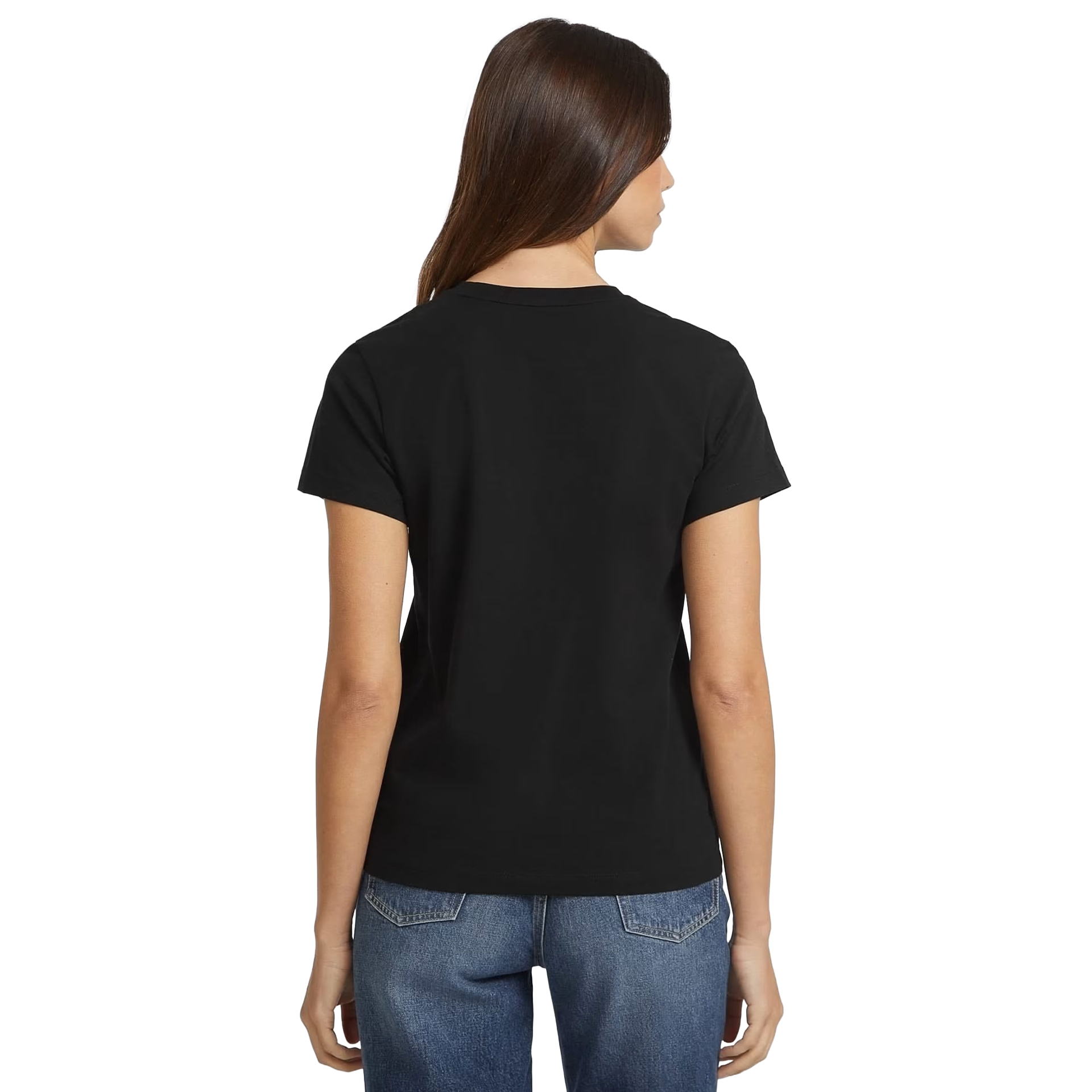 Guess T-shirt Cn Reg Mini Triangle Jet Black A996