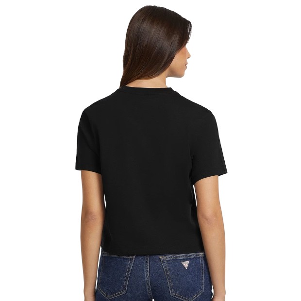 Guess T-shirt  Cn Boxy Mini Triang Jet Black A996