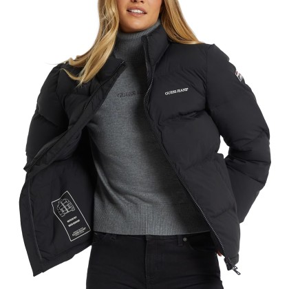 Guess Casaco Reg Lenght Puffer Jkt Jet Black A996
