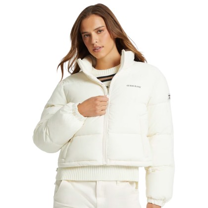 Guess Casaco Cropped Puffer Sandy Shore Guess Casaco Cropped Puffer Sandy Shore