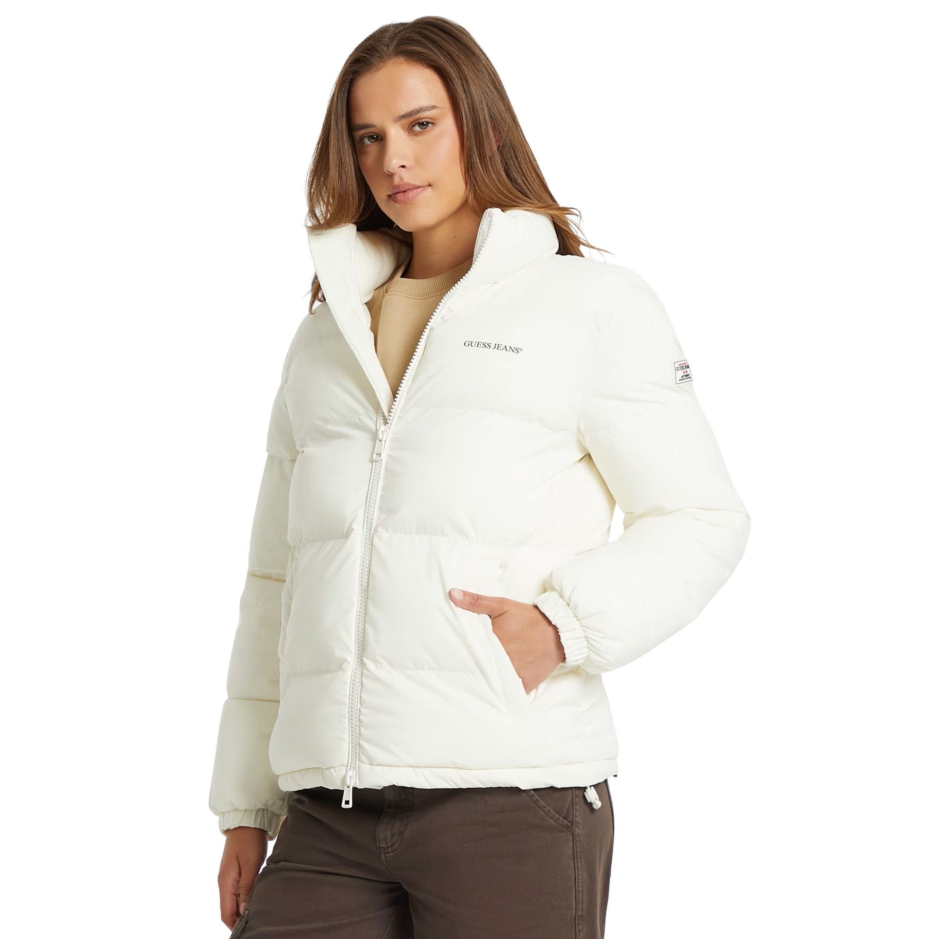Guess Casaco Reg Lenght Puffer Jkt Sandy Shore
