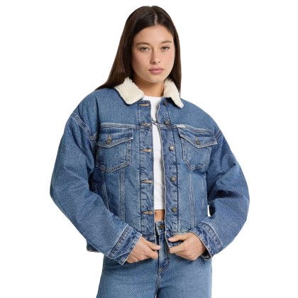 Guess Casaco Oversize Teddy Gj Medium Wash