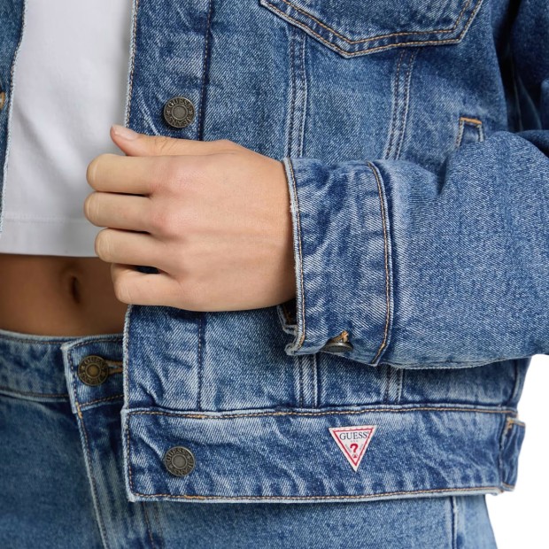 Guess Casaco Oversize Teddy Gj Medium Wash