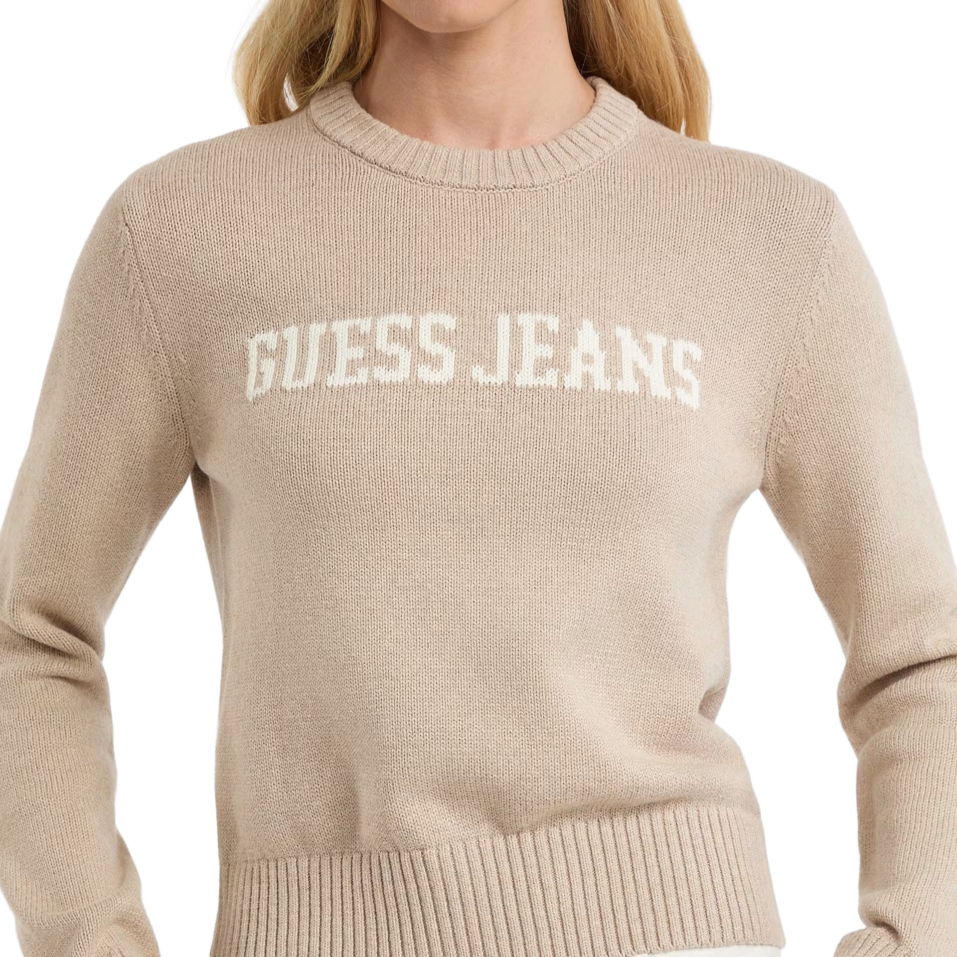 Guess Camisola Cn Gue J Intarsia Brown Oatmeal Heathe