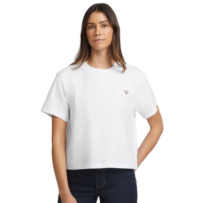 Guess T-shirt  Cn Boxy Mini Triang Pure White