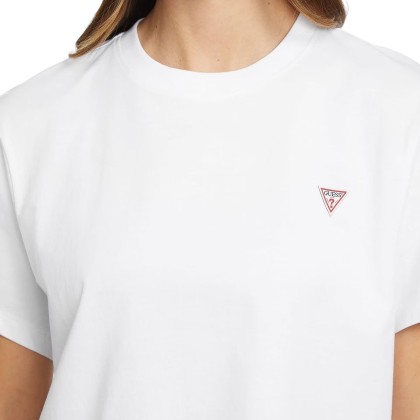 Guess T-shirt  Cn Boxy Mini Triang Pure White