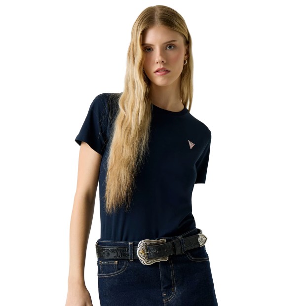 Guess T-shirt  Cn Reg Mini Triangle Daring Ocean