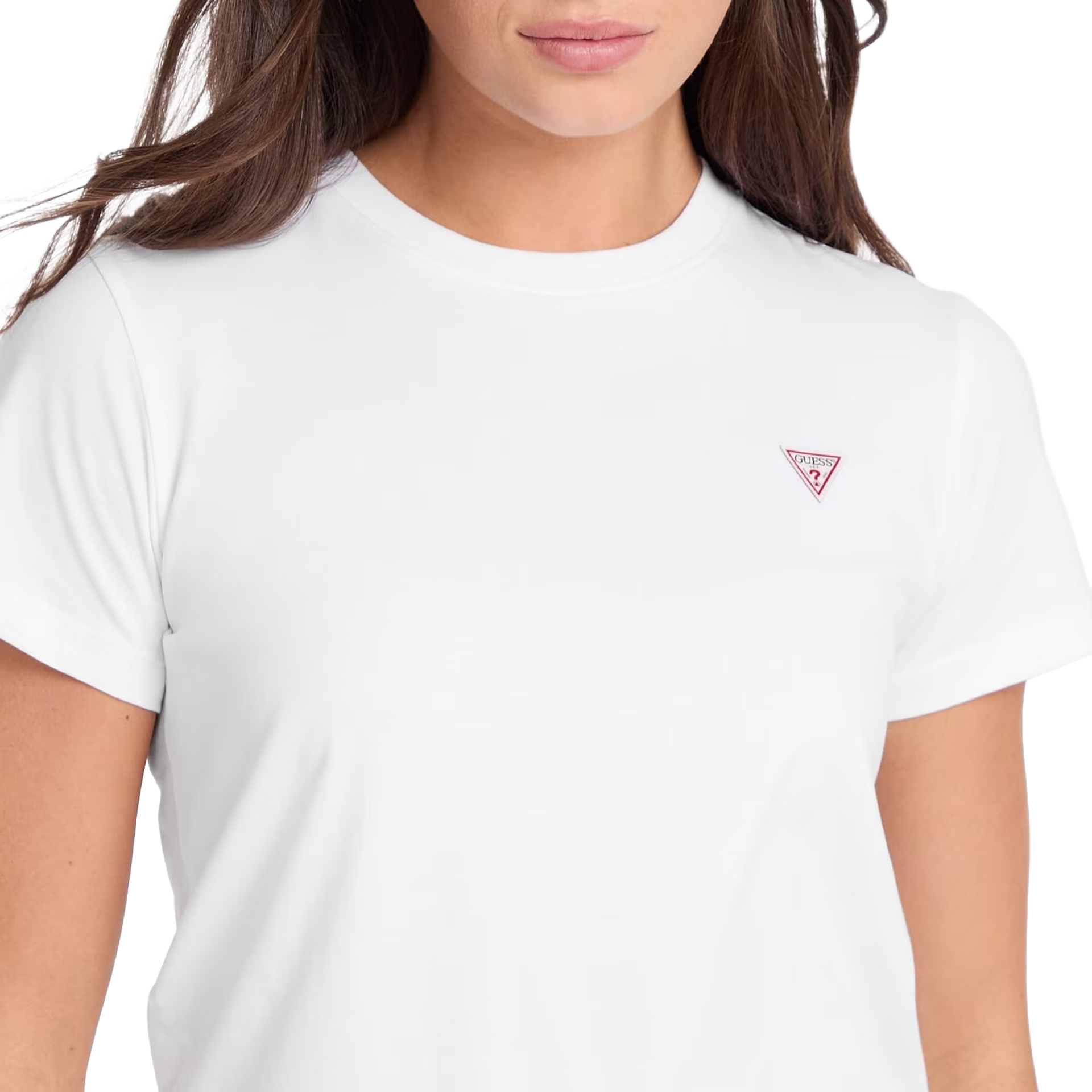 Guess T-shirt Cn Reg Mini Triangle Pure White