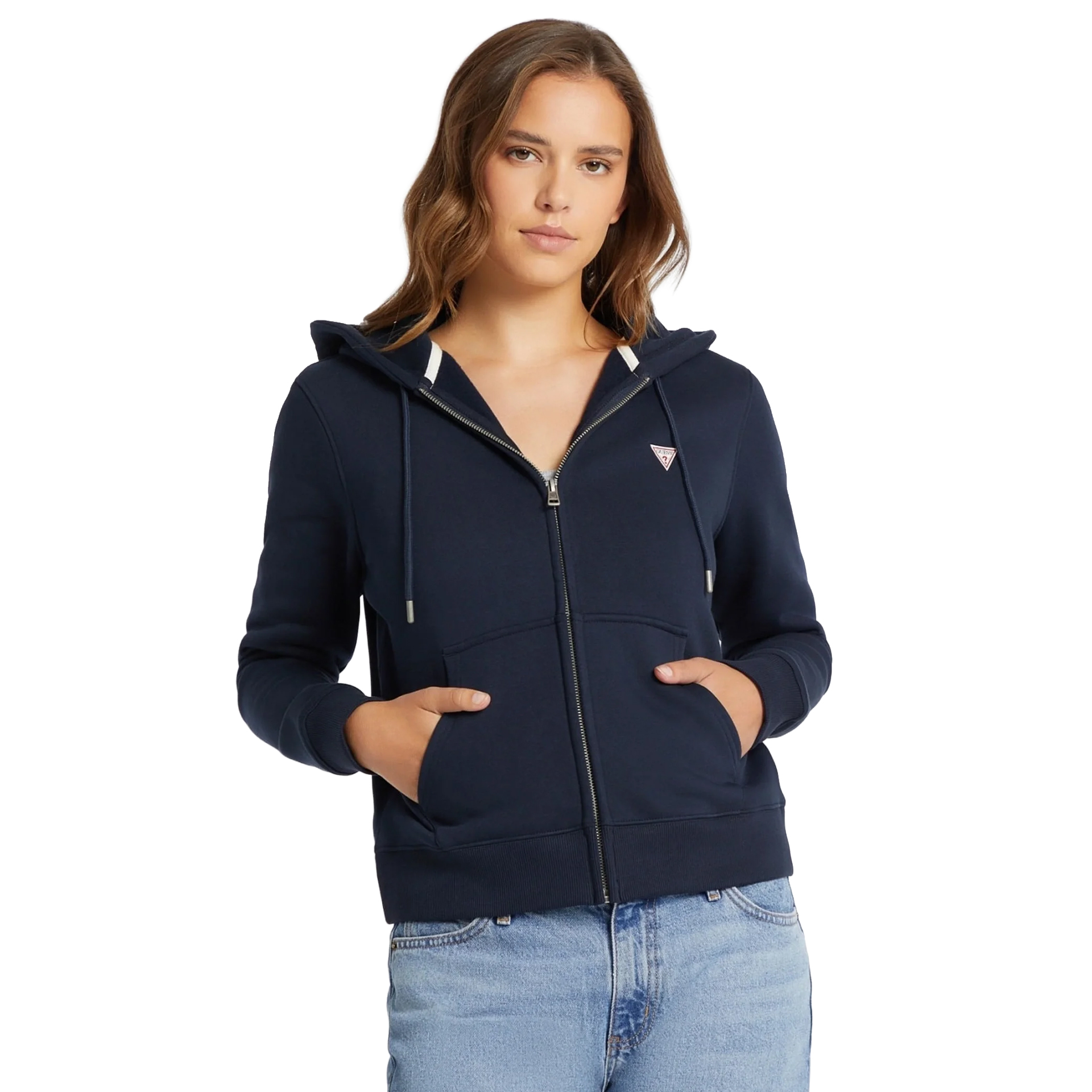 Guess Sweat Zip Reg Mini Tri Daring Ocean