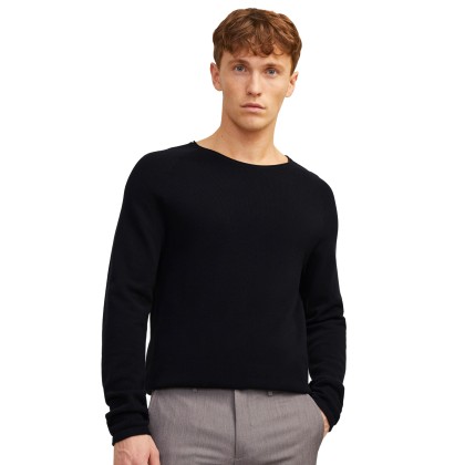 Jack & Jones Camisola Jjehill Knit Crew Neck Black Jack & Jones Camisola Jjehill Knit Crew Neck Black