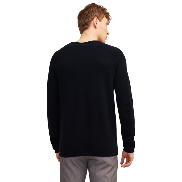 Jack & Jones Camisola Jjehill Knit Crew Neck Black