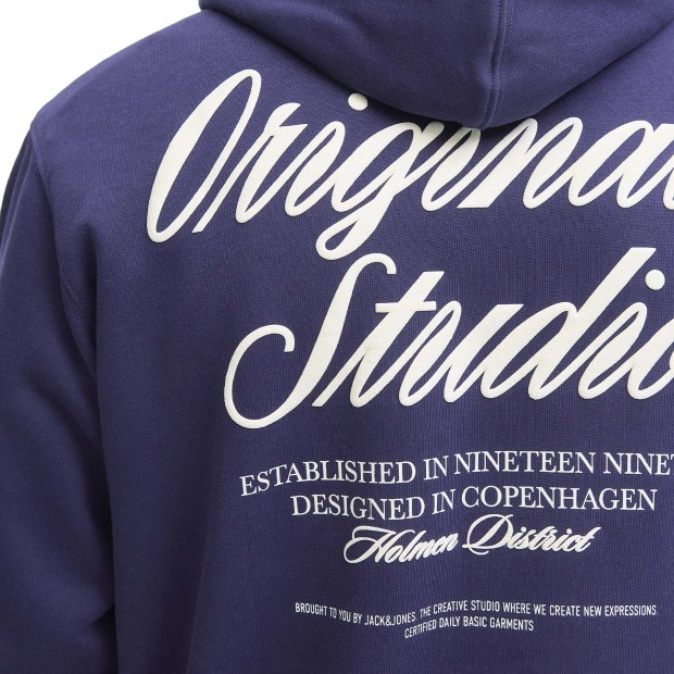 Jack & Jones Sweat Jornorrebro Typo Back Sn Ocean Cavern