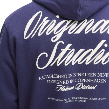 Jack & Jones Sweat Jornorrebro Typo Back Sn Ocean Cavern