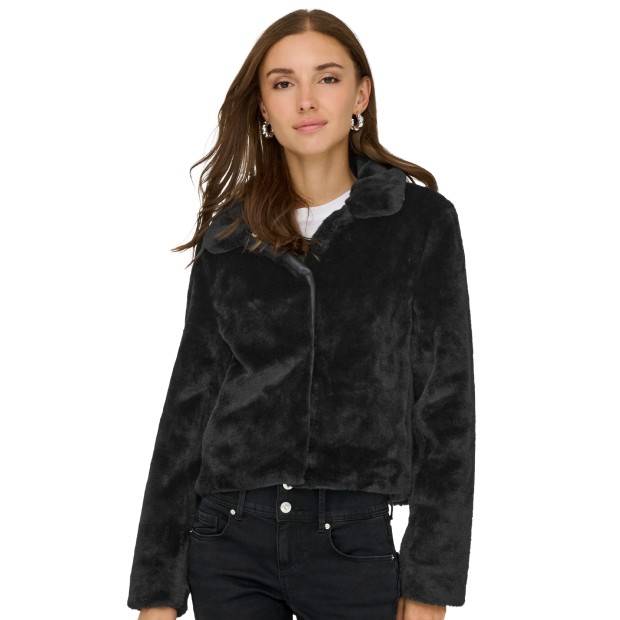 JDY Casaco Jdymacy Life Faux Fur Otw Noos Black