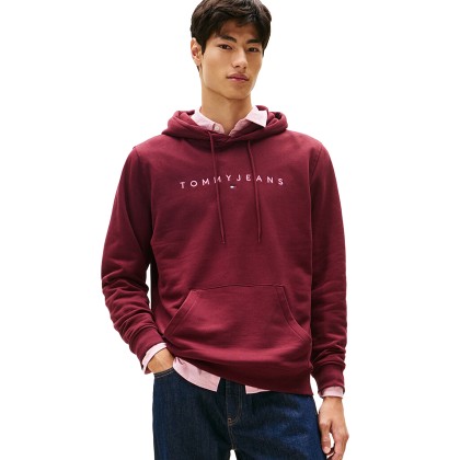 Tommy Hilfiger Sweat Reg Linear Logo Red Wine Multi