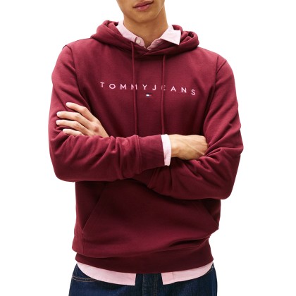 Tommy Hilfiger Sweat Reg Linear Logo Red Wine Multi