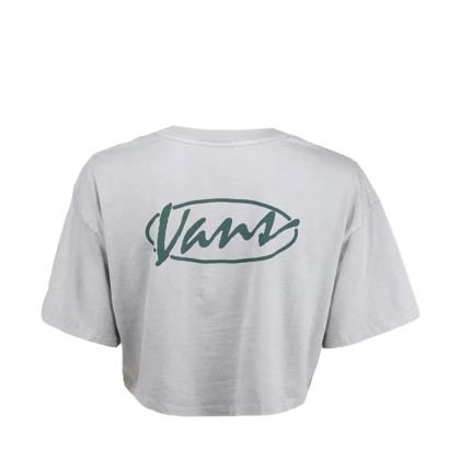 Vans T-shirt Era Script Relaxed Crop Frost Gray