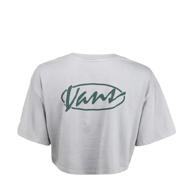 Vans T-shirt Era Script Relaxed Crop Frost Gray
