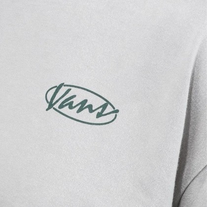 Vans T-shirt Era Script Relaxed Crop Frost Gray