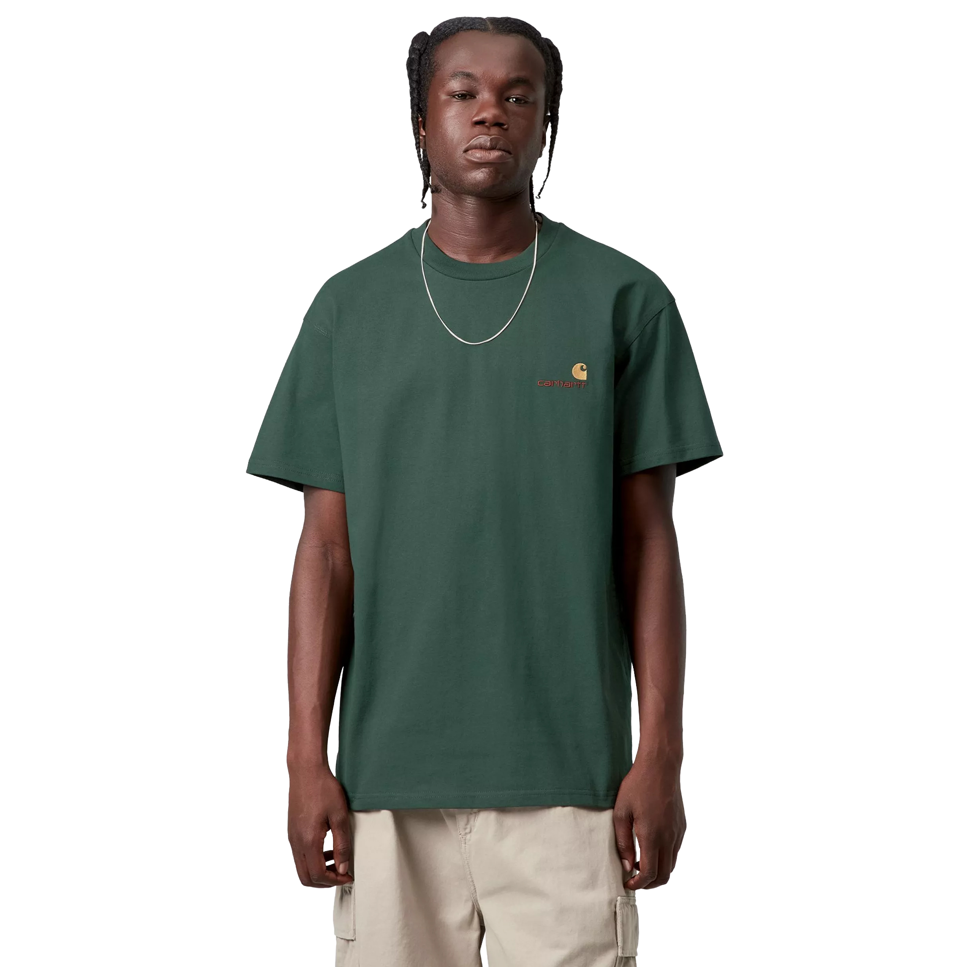 Carhartt Wip T-shirt American Script Kale Green