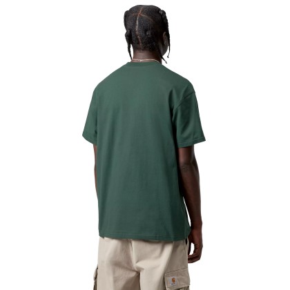 Carhartt Wip T-shirt American Script Kale Green Carhartt Wip T-shirt American Script Kale Green