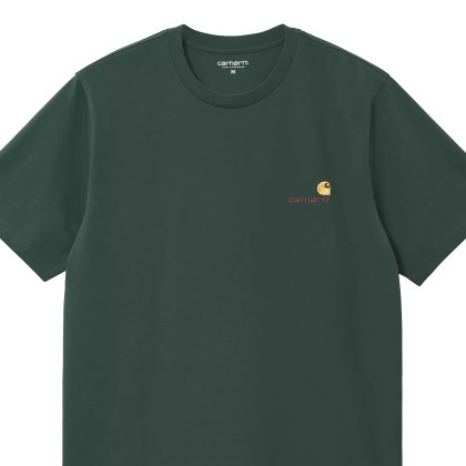 Carhartt Wip T-shirt American Script Kale Green Carhartt Wip T-shirt American Script Kale Green
