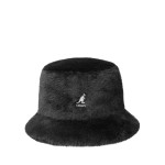 KANGOL Faux Fur Bucket Solid Black
