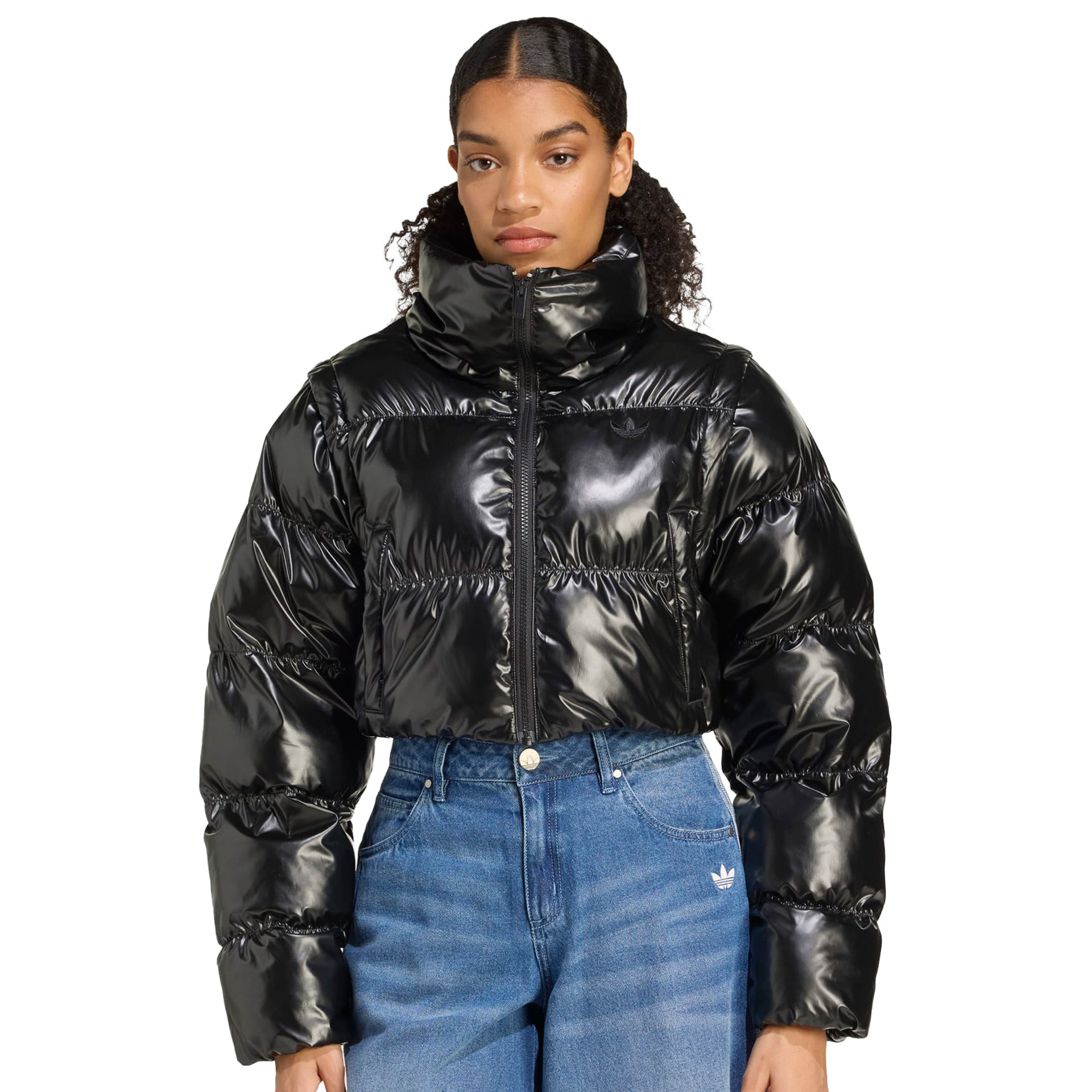 adidas Originals Casaco Puffer Brilhante 2 Em 1 Black