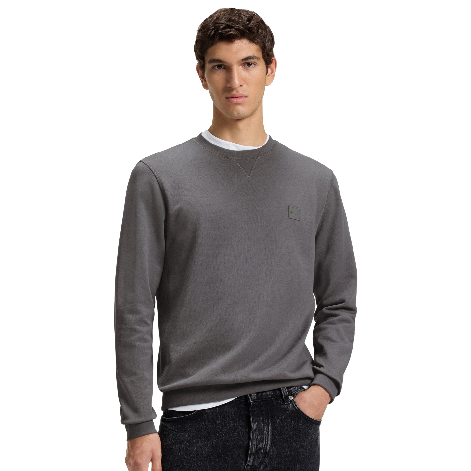 BOSS Sweat Westart Open Grey