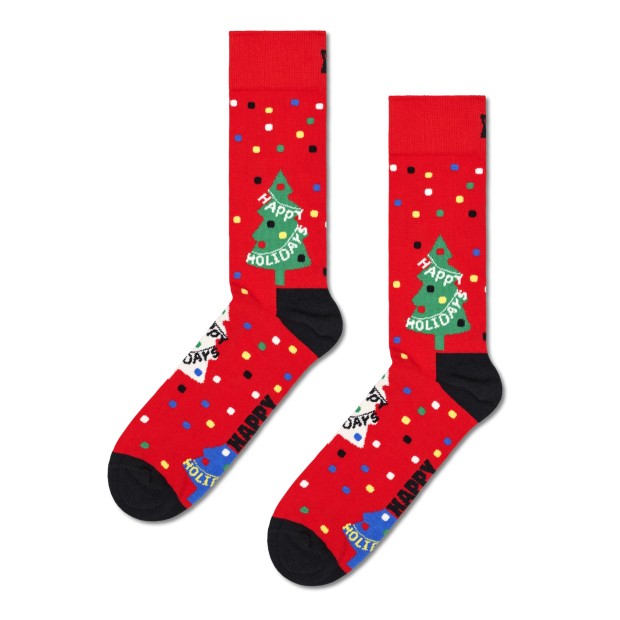 Happy Socks Happy Holidays Sock Vermelho