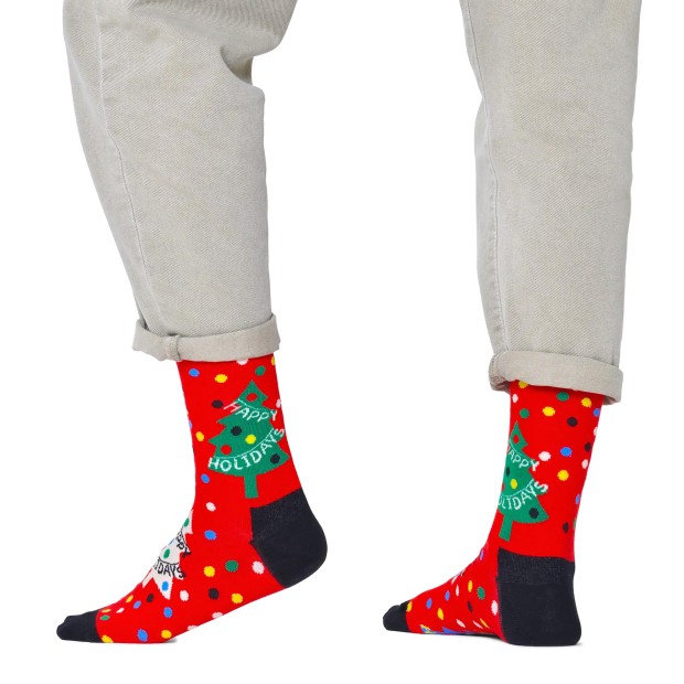 Happy Socks Happy Holidays Sock Vermelho