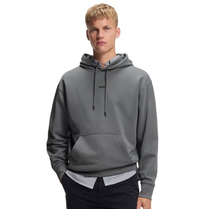 BOSS Sweat Wesmallhood Open Grey