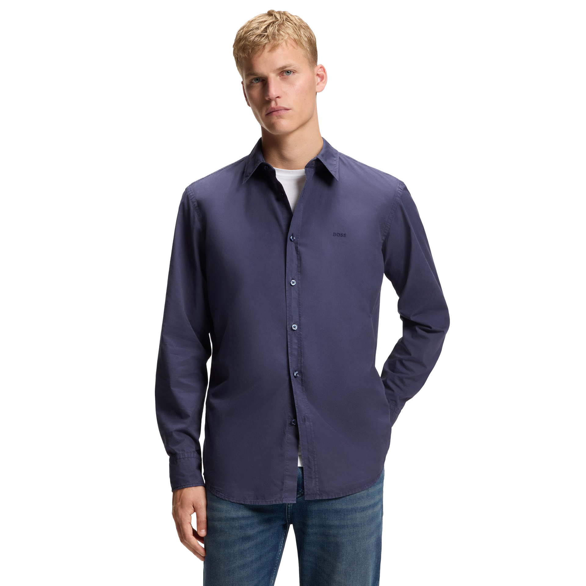 BOSS Camisa Relegant Navy