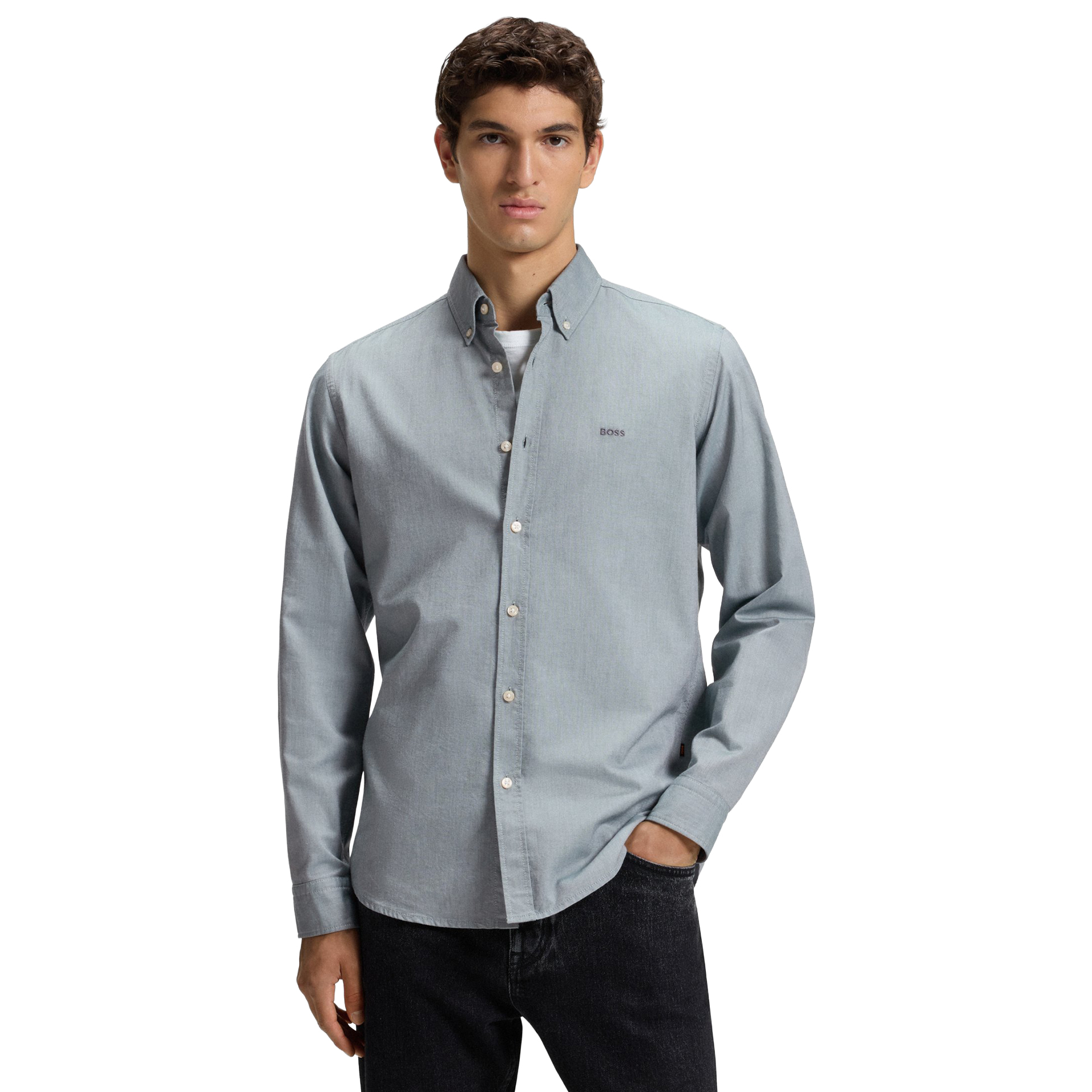 BOSS Camisa Rickert M Open Green