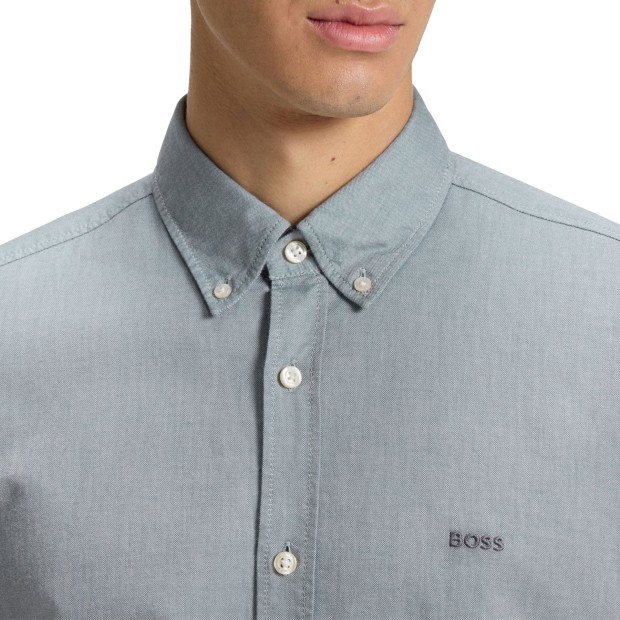 BOSS Camisa Rickert M Open Green