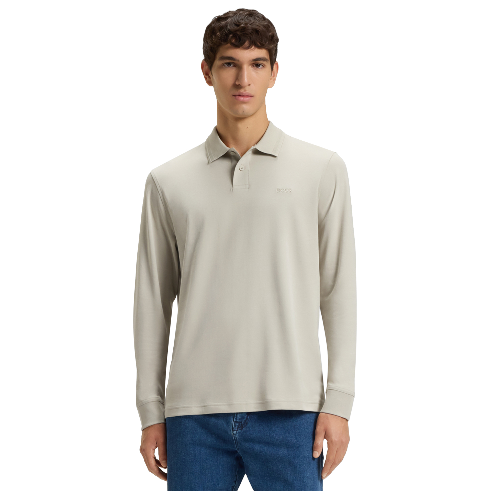 BOSS Polo Pe Interlock Light Beige