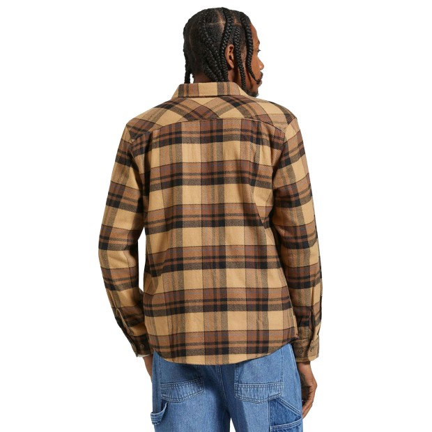 Brixton Camisa Bowery Flannel Tiger´s Eye