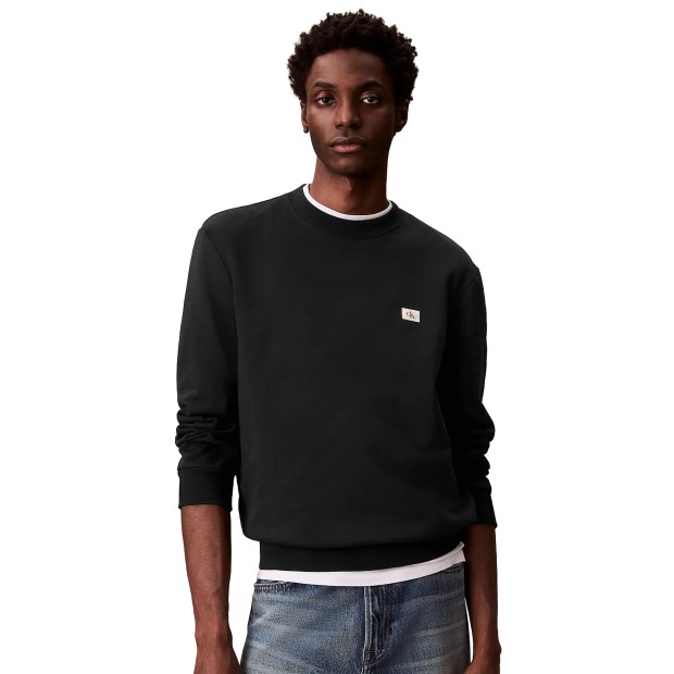 Calvin Klein Sweat Eu Badge 350terry Cn Black