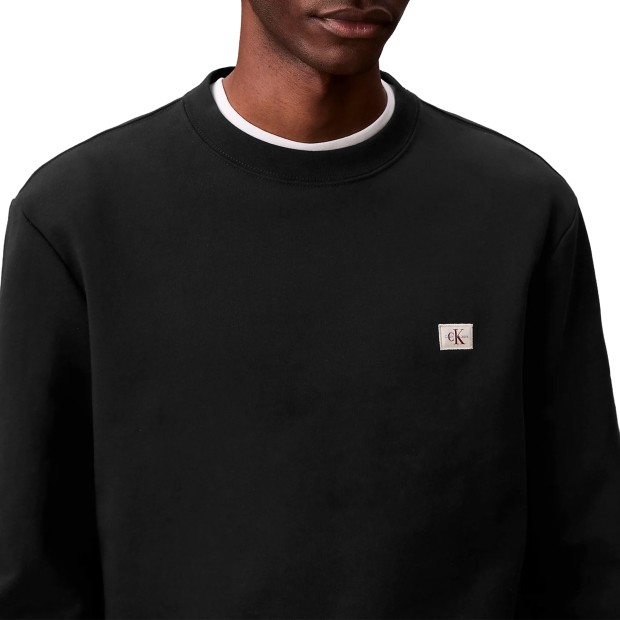 Calvin Klein Sweat Eu Badge 350terry Cn Black