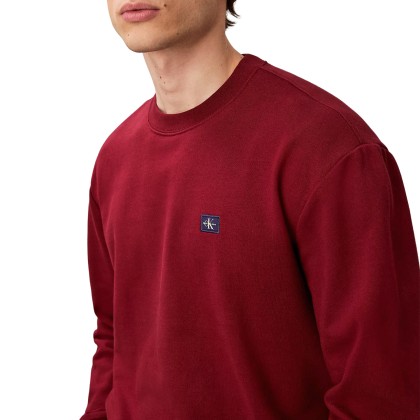 Calvin Klein Sweat Eu Badge 350terry Cn Red Calvin Klein Sweat Eu Badge 350terry Cn Red